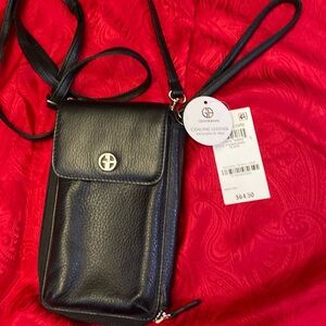 Black Leather Giani Bernini Clutch Purse